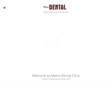 Tablet Screenshot of metrodentalclinic.com